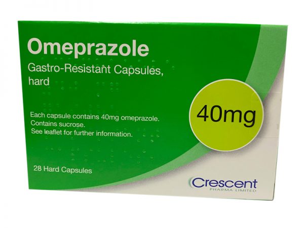 Omeprazole gastro-resistant capsules, hard 40mg